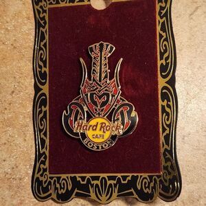 Hard Rock Cafe Boston Collectors Pin Guitar Design 1.5 Inch New